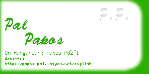 pal papos business card